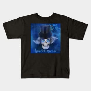 Haunted Mansion hat skull Kids T-Shirt